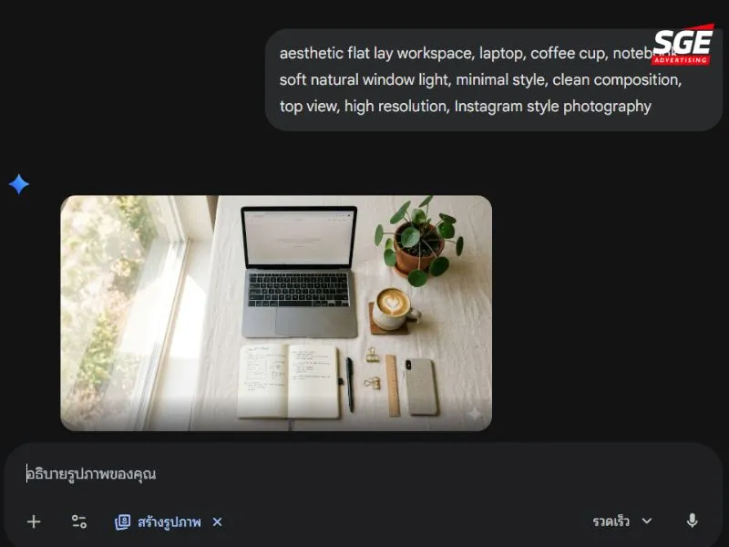 ปรับแก้ภาพที่ได้ หรือดาวน์โหลดรูปภาพจาก Gemini