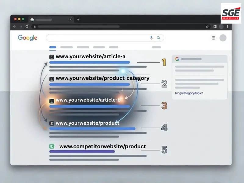 Keyword Cannibalization คือ ปัญหาที่หน้าเว็บหลายหน้า ภายในเว็บไซต์เดียวกัน "แย่งชิงอันดับการค้นหาบน Google” กันเอง