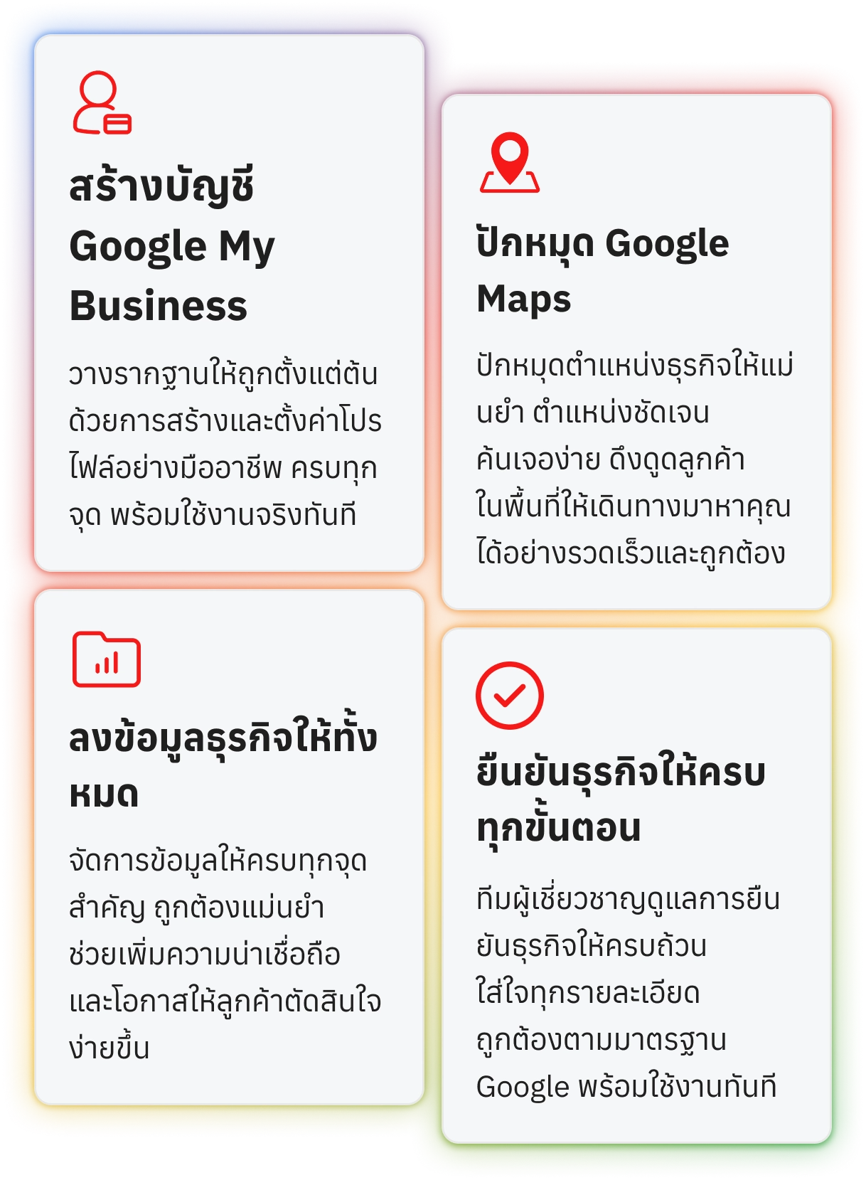 บริการ รับทำ Google My Business จาก SGE Advertising เราปรับแต่งข้อมูลให้สอดคล้องกับการค้นหาในยุค AI บริการ รับทำ Google My Business จาก SGE Advertising เราปรับแต่งข้อมูลให้สอดคล้องกับการค้นหาในยุค AI