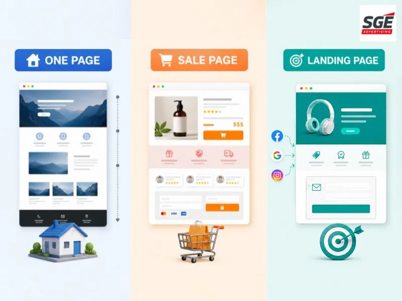 One Page, Sale Page และ Landing Page ต่างกันอย่างไร? One Page, Sale Page และ Landing Page ต่างกันอย่างไร?